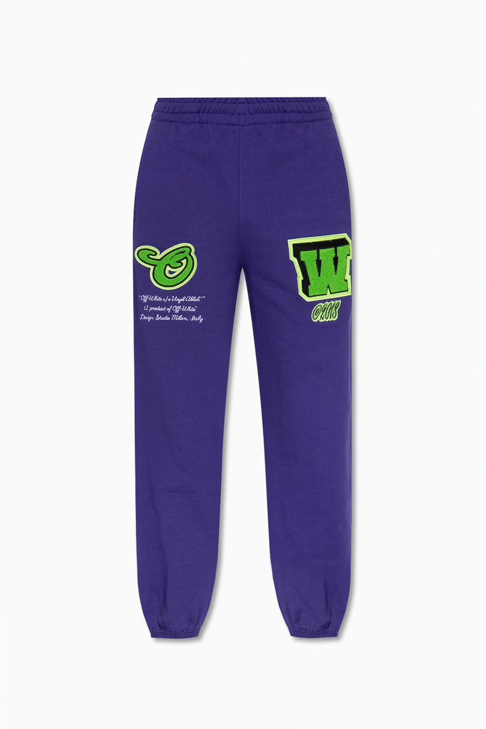 Sweatpants with logo patches