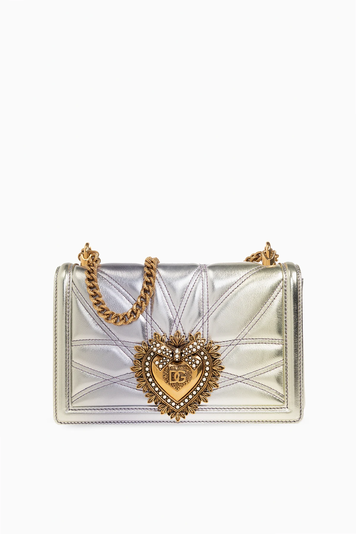 SILVER ‘Devotion Medium’ shoulder bag