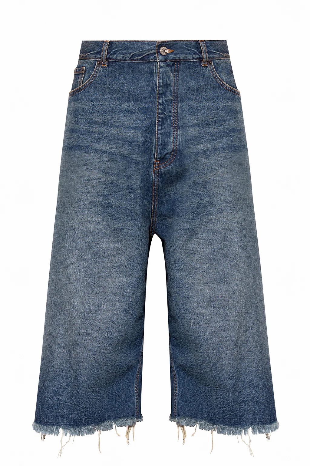 Shorts with worn effect