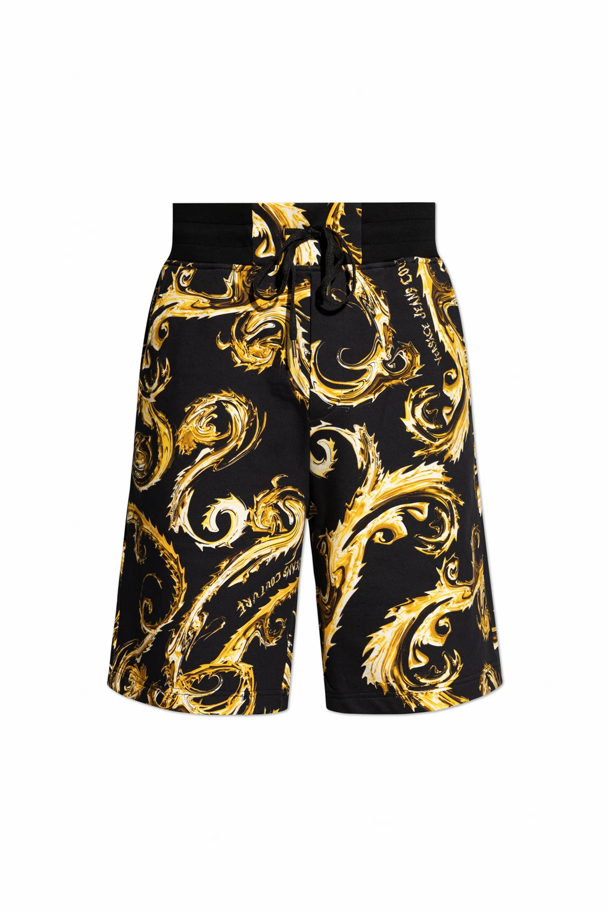 BLACK Versace Jeans Couture Shorts with a Pattern
