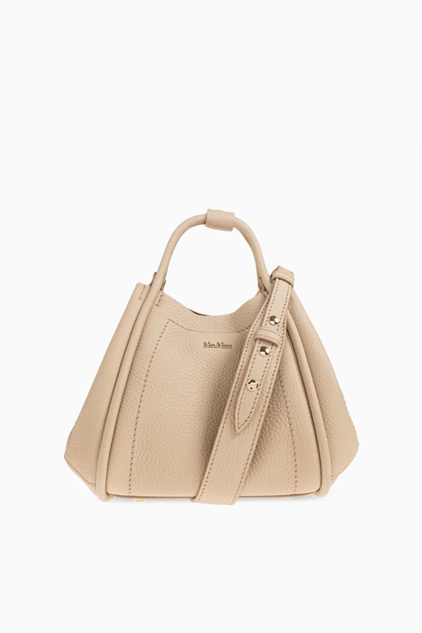 CREME Lederhandtasche „Marine XS“