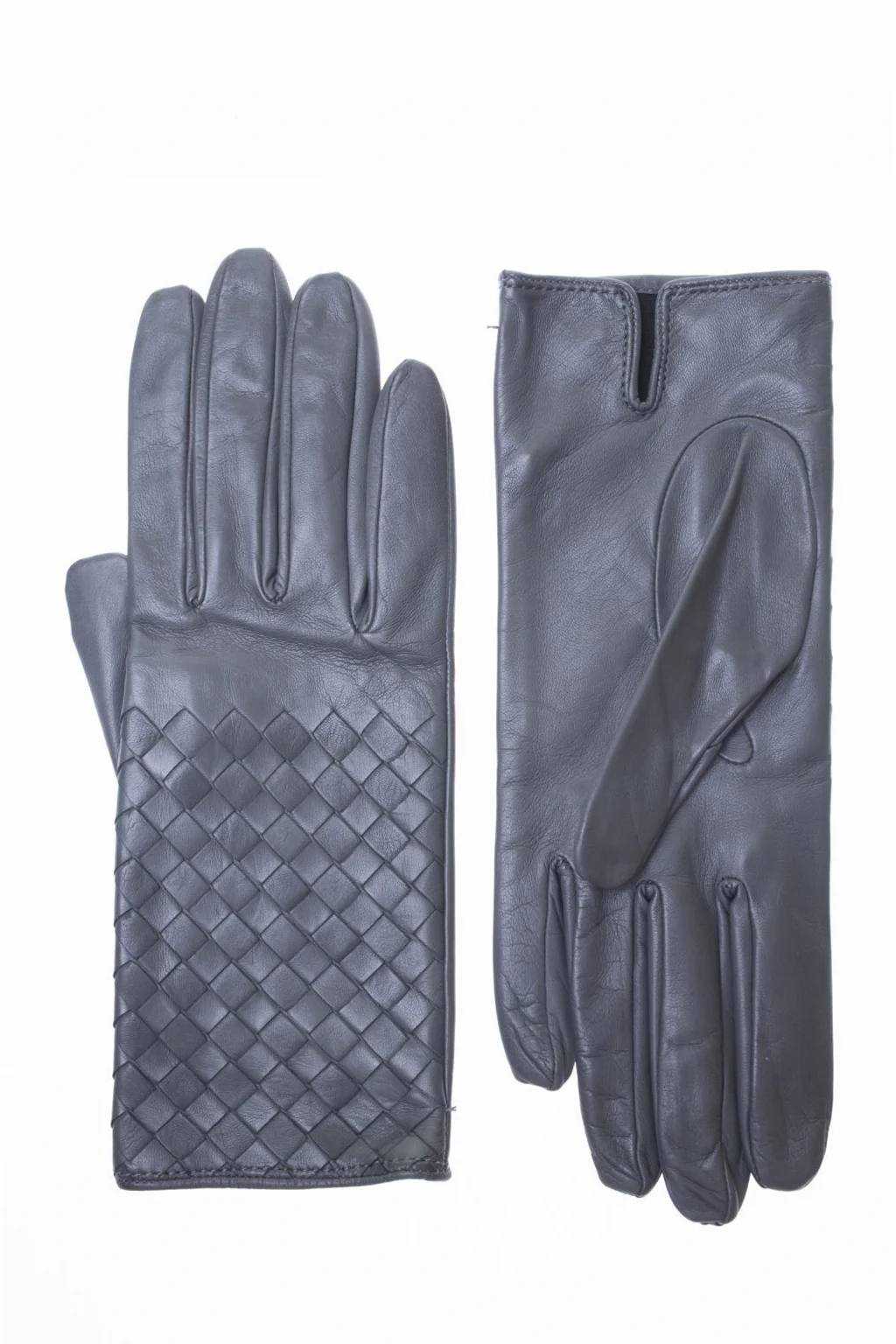 SKÓRZANE RĘKAWICZKI Z MOTYWEM PLECIONKI