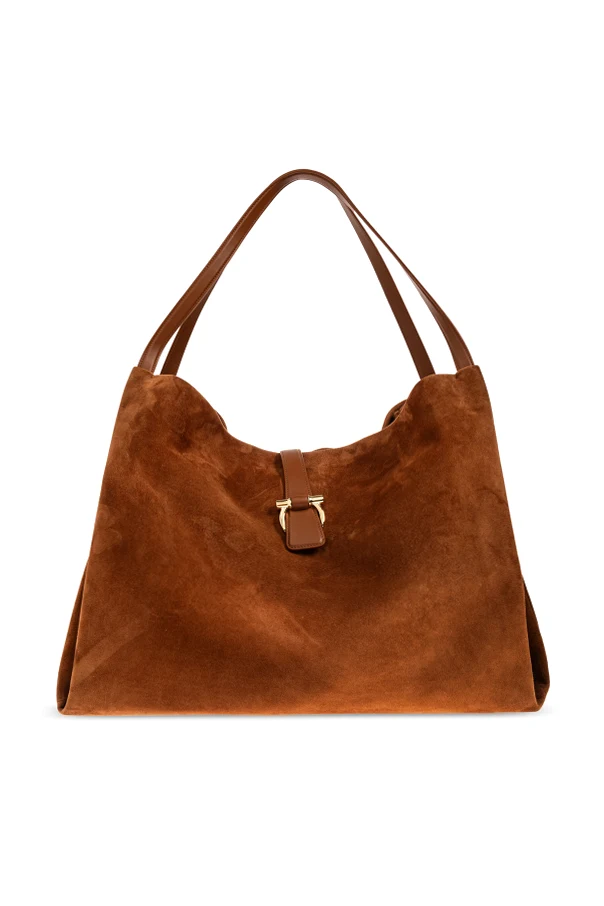 BRAUN Shopper-Tasche aus Veloursleder