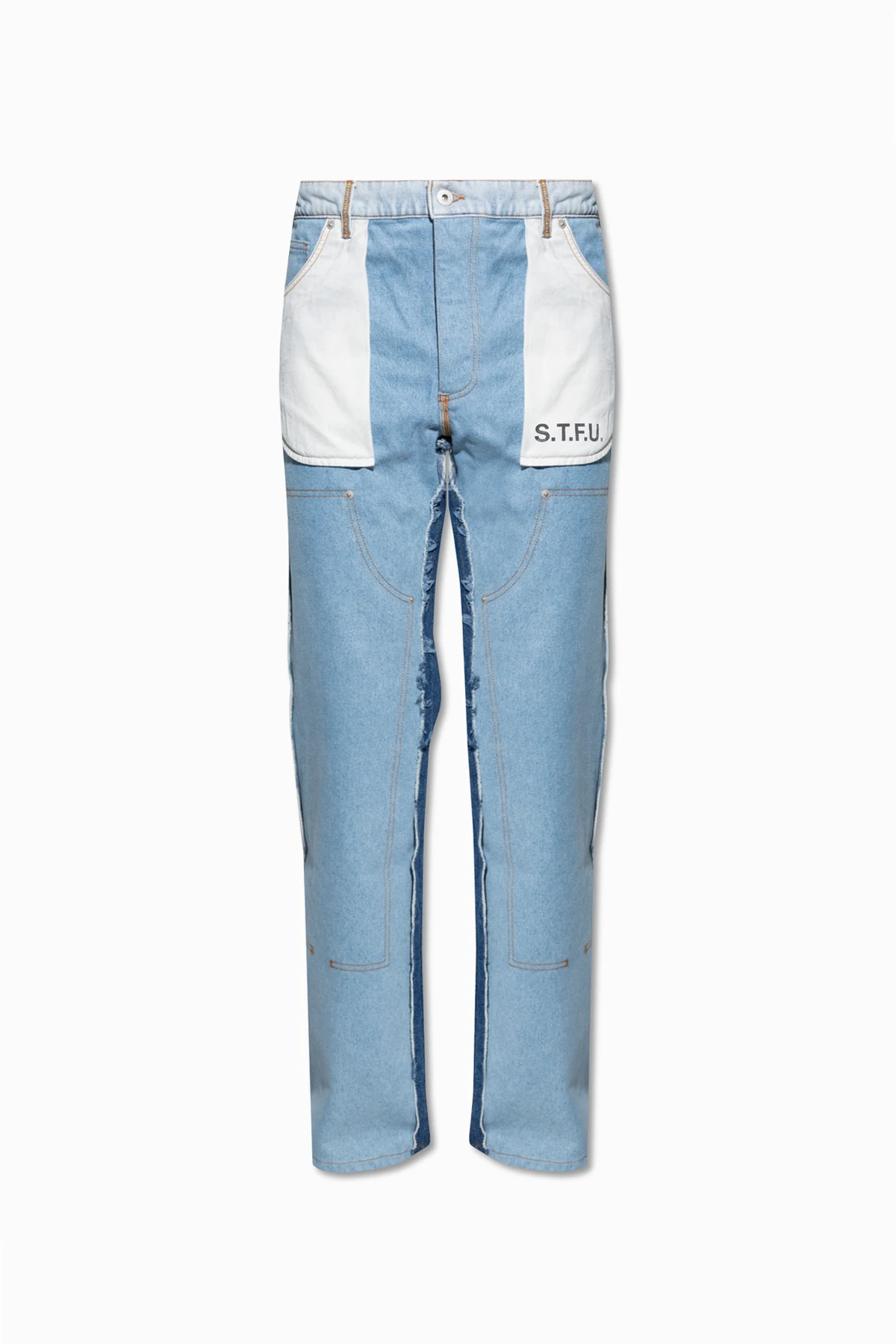 Jeans with inside-out effect