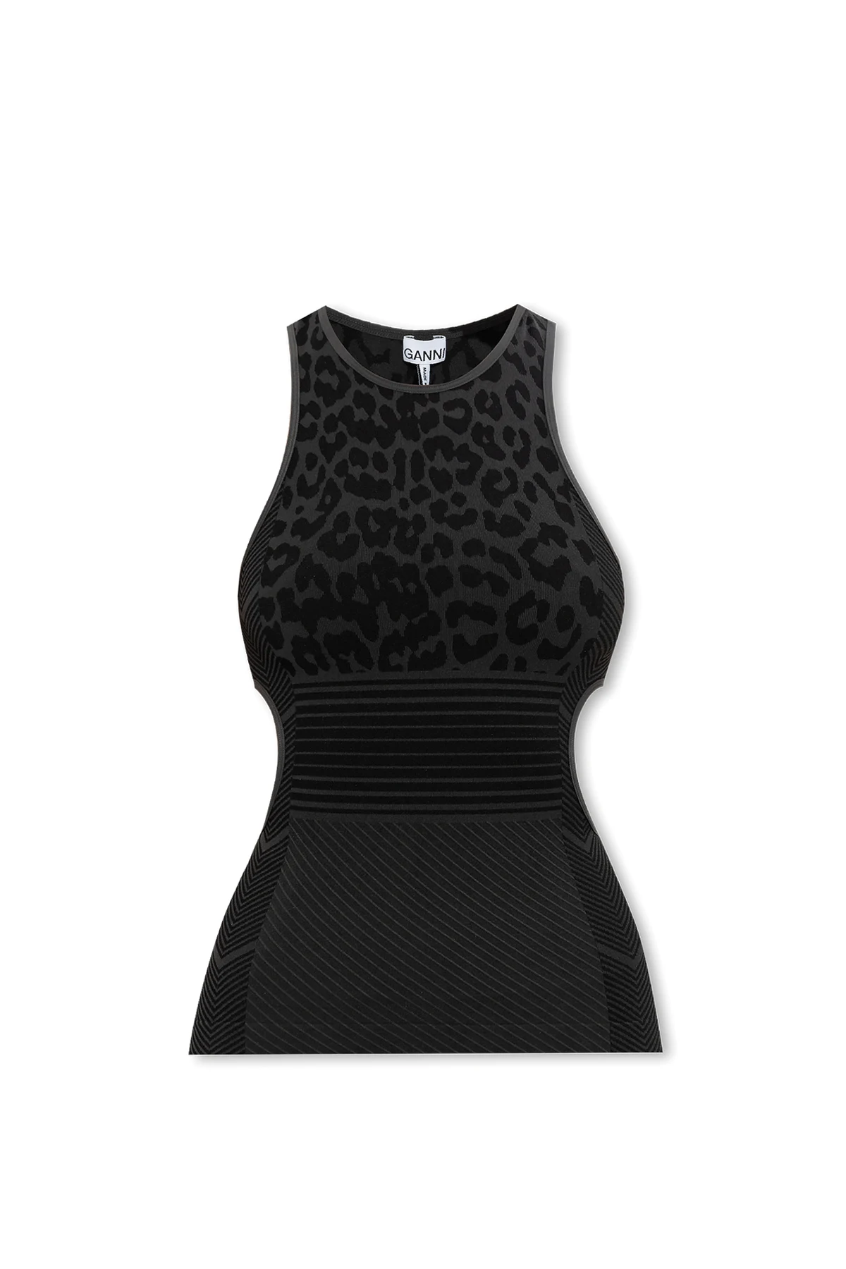BLACK Sports top with animal motif