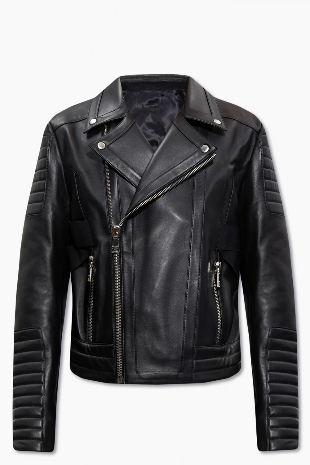 Leather biker jacket