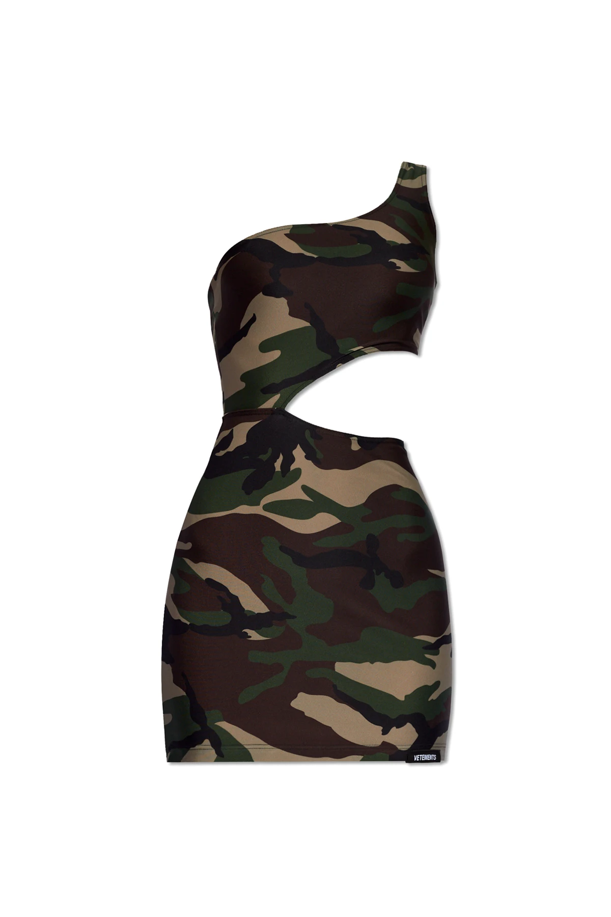 GREEN Asymmetrical dress
