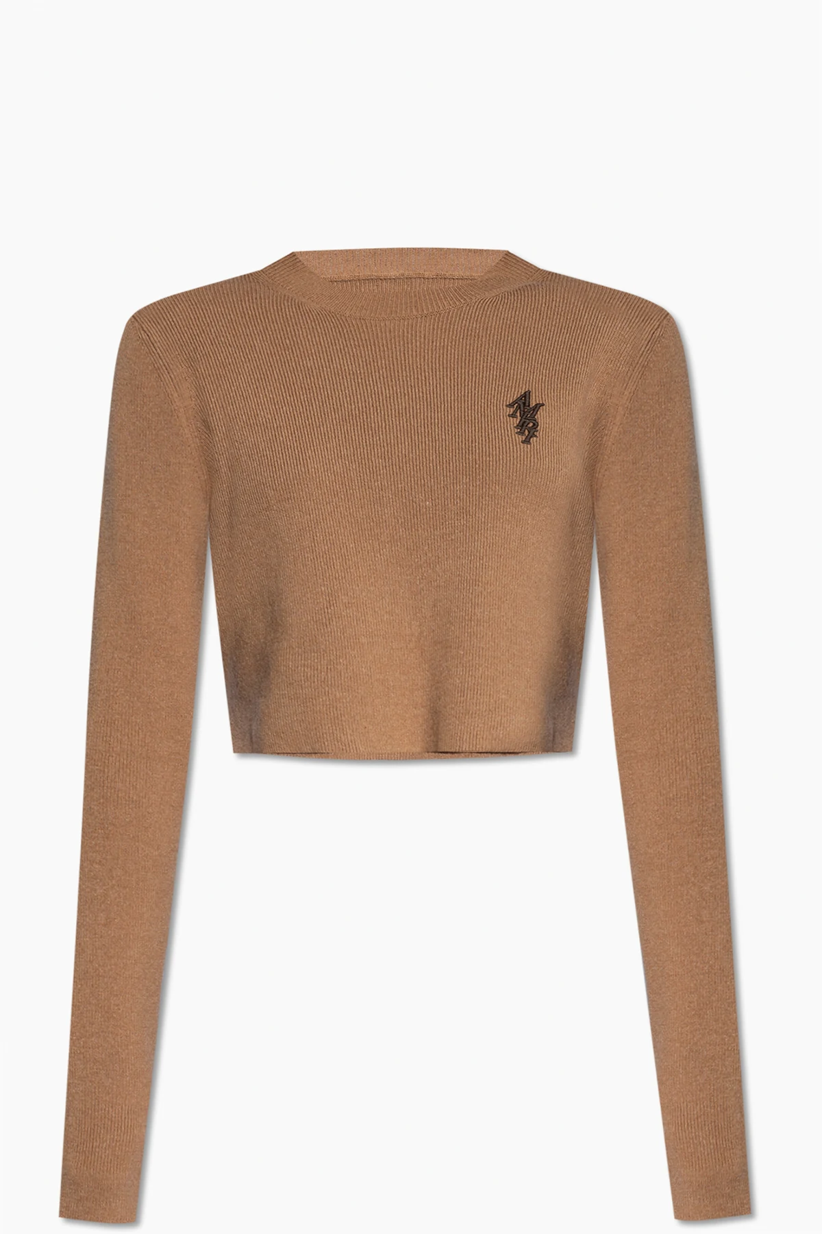 Cropped sweater with logo