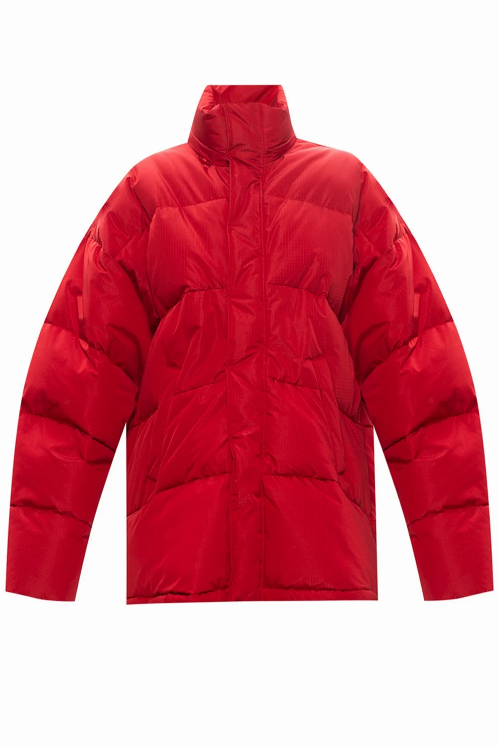 Checked down jacket