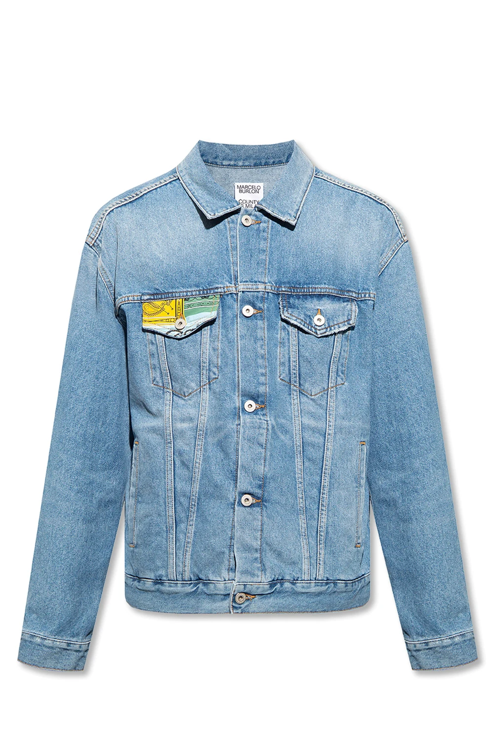 Patterned denim jacket