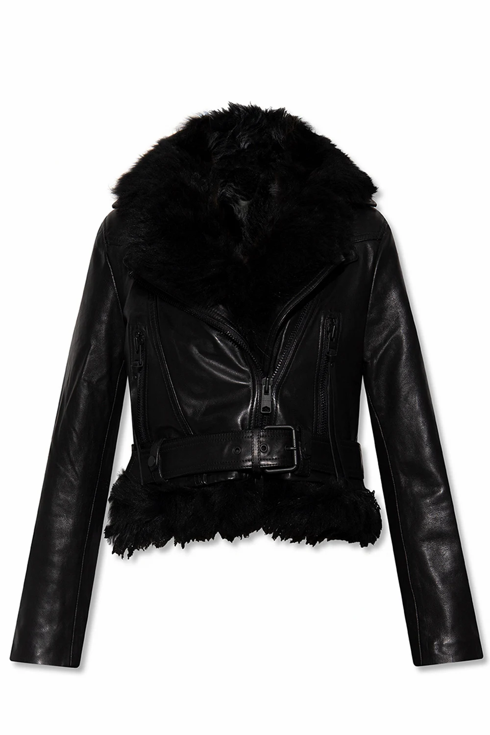 ‘Cece’ leather biker jacket