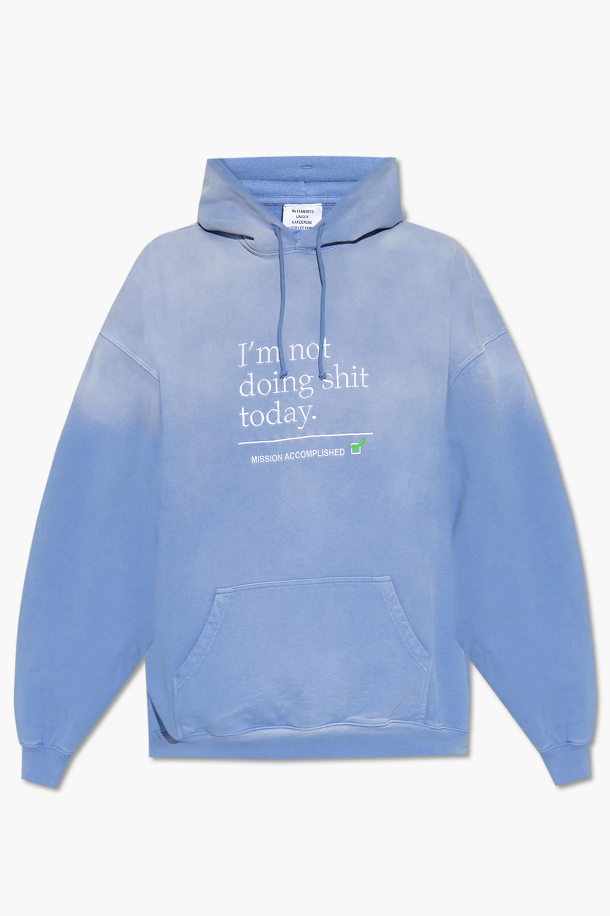 Hoodie with washed effect