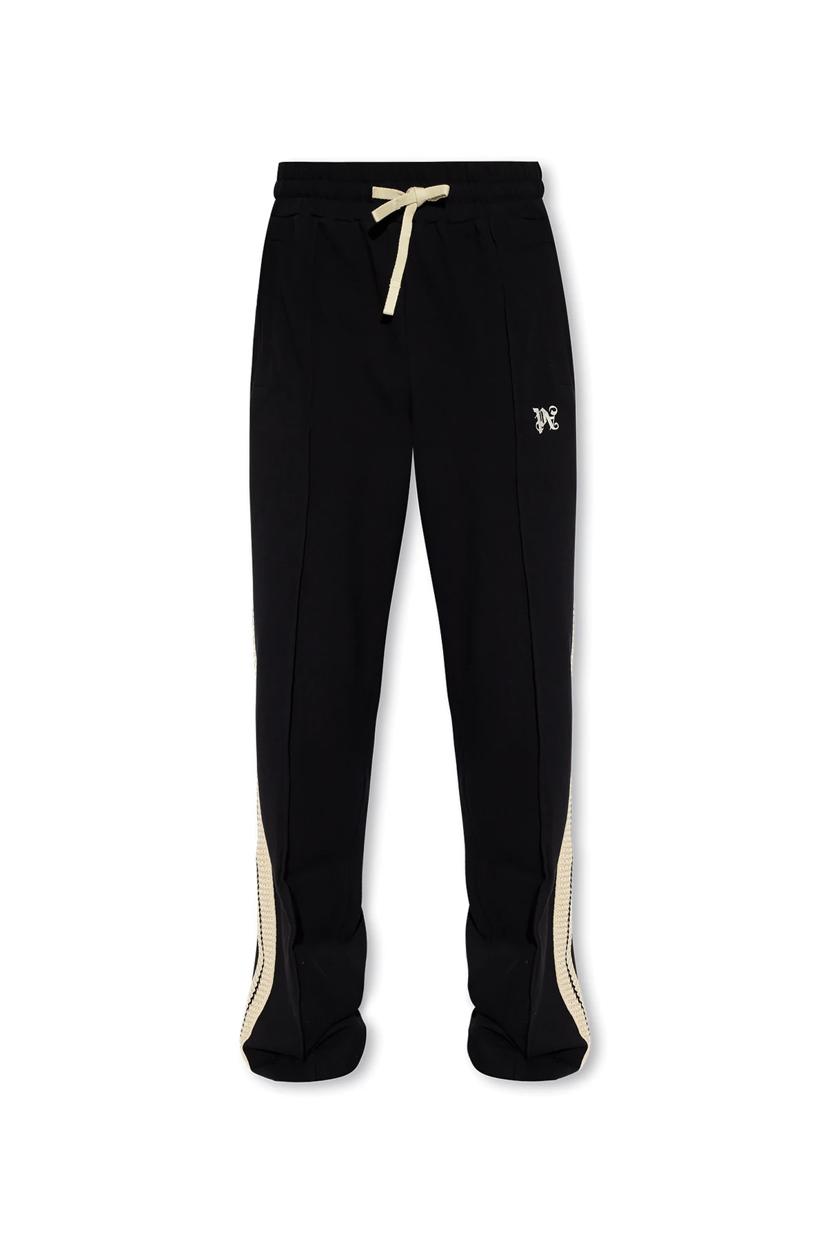 BLACK Side-stripe sweatpants