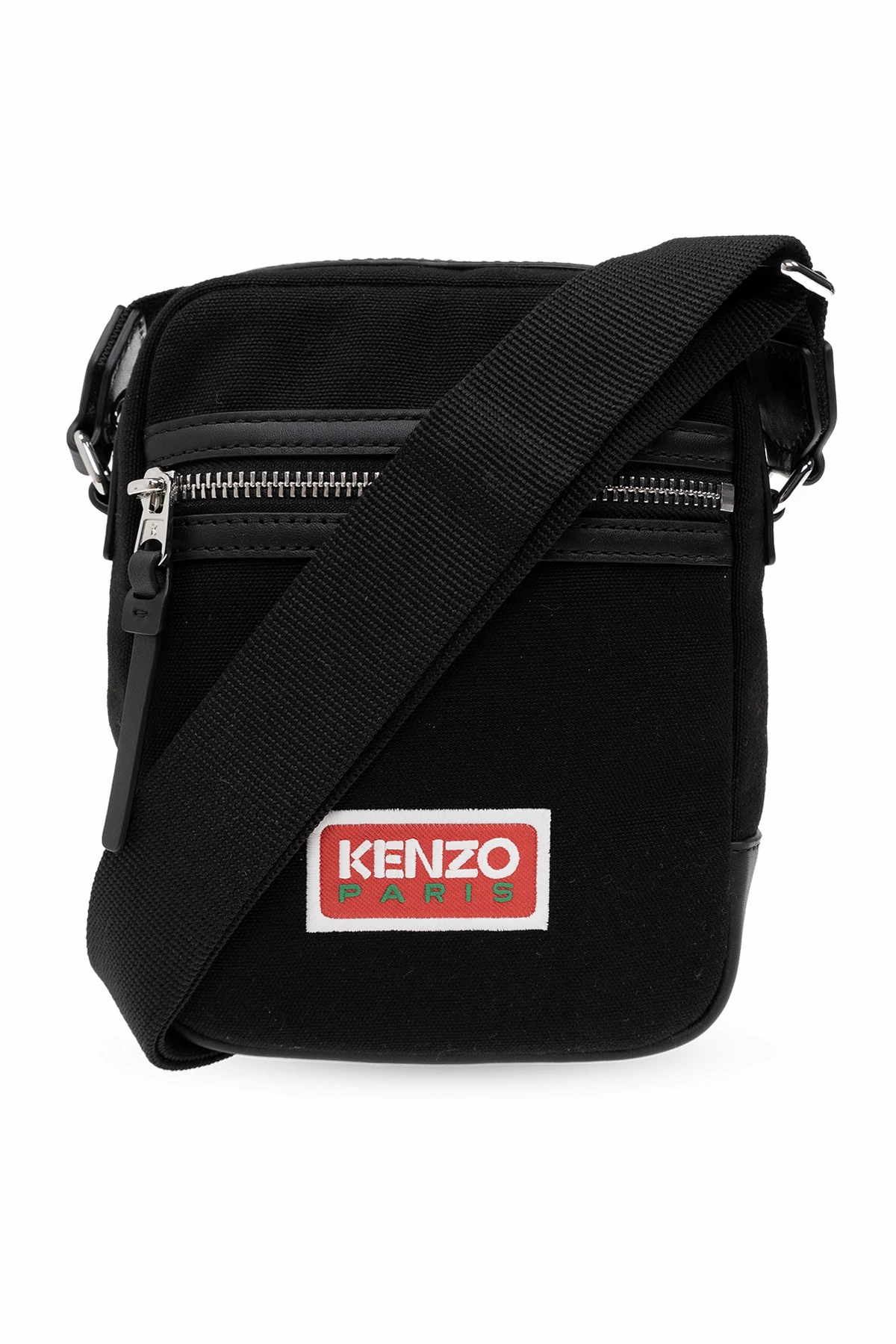 Shoulder bag with logo patch