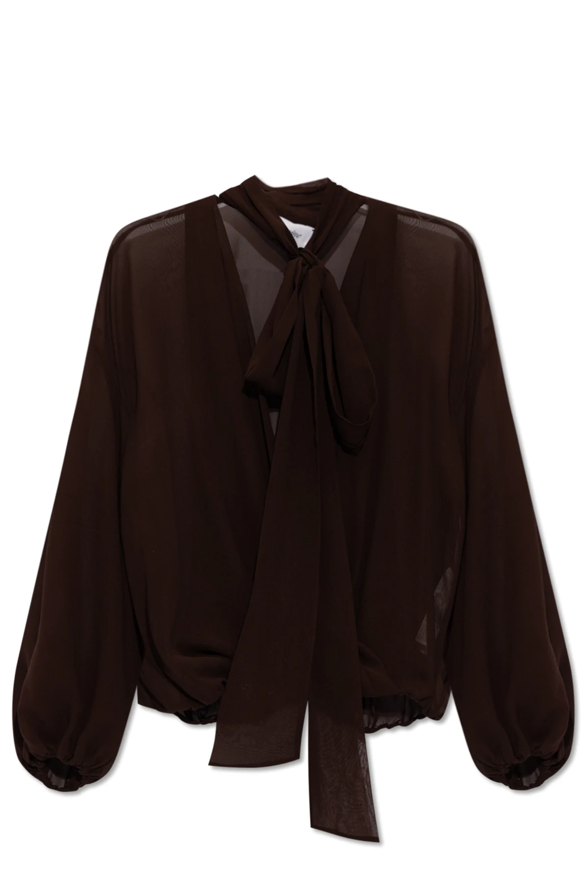 Silk top with tie detail