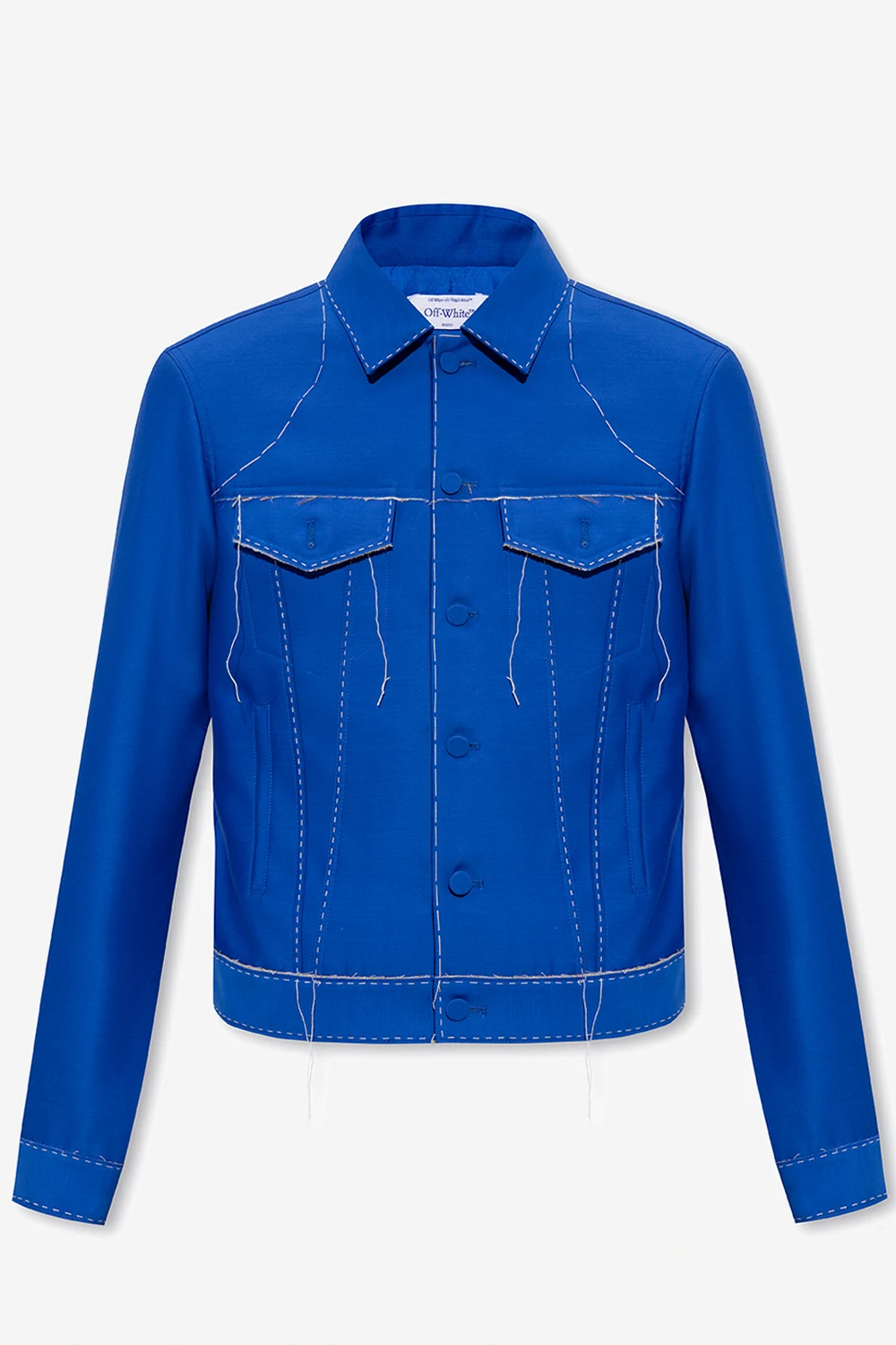 Jacket with contrasting stitching