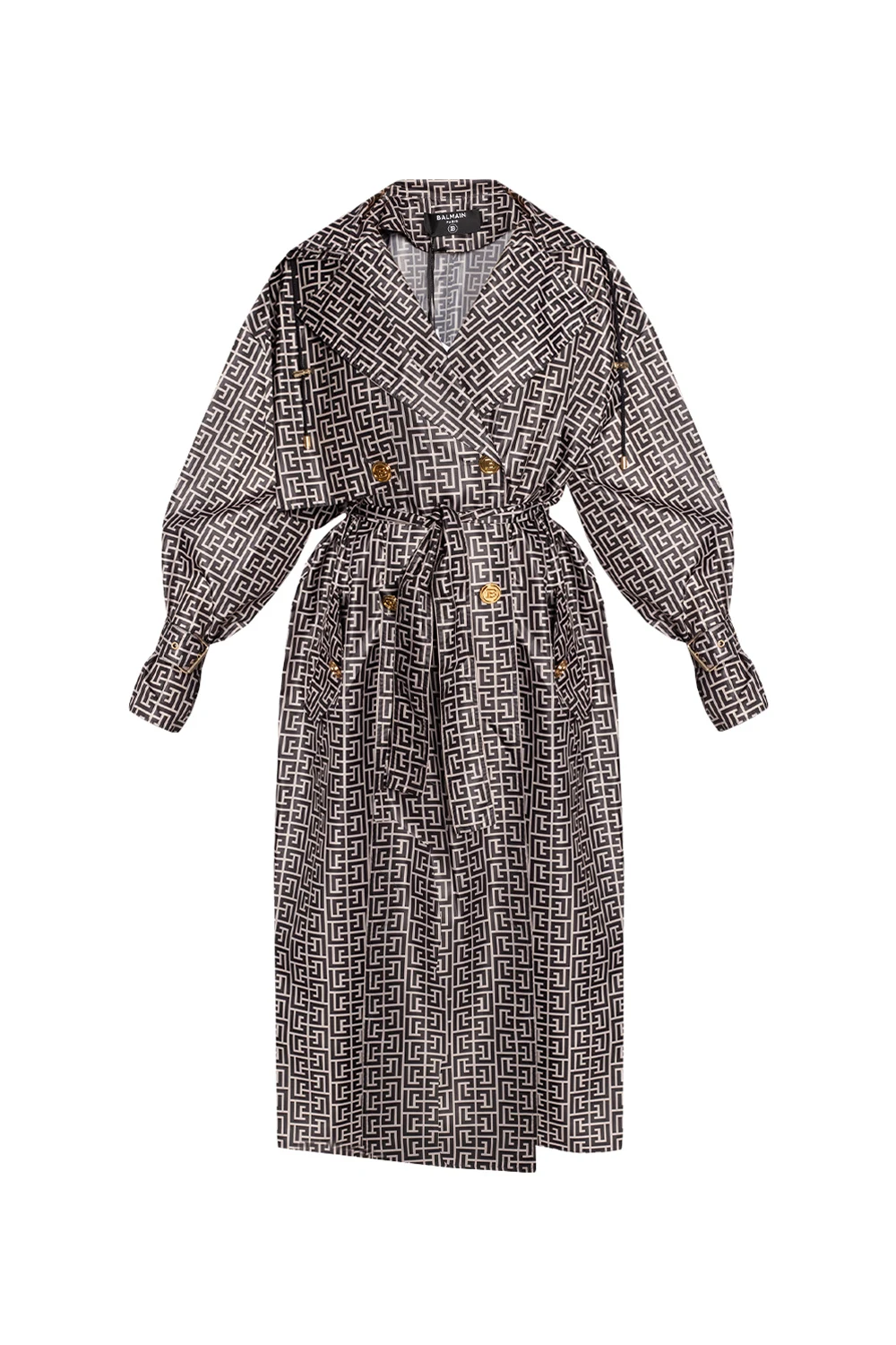 Patterned trench coat