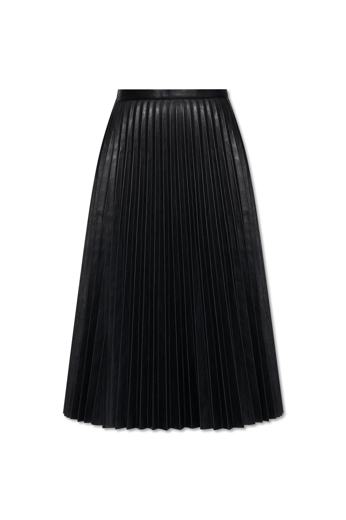 Leather pleated skirt