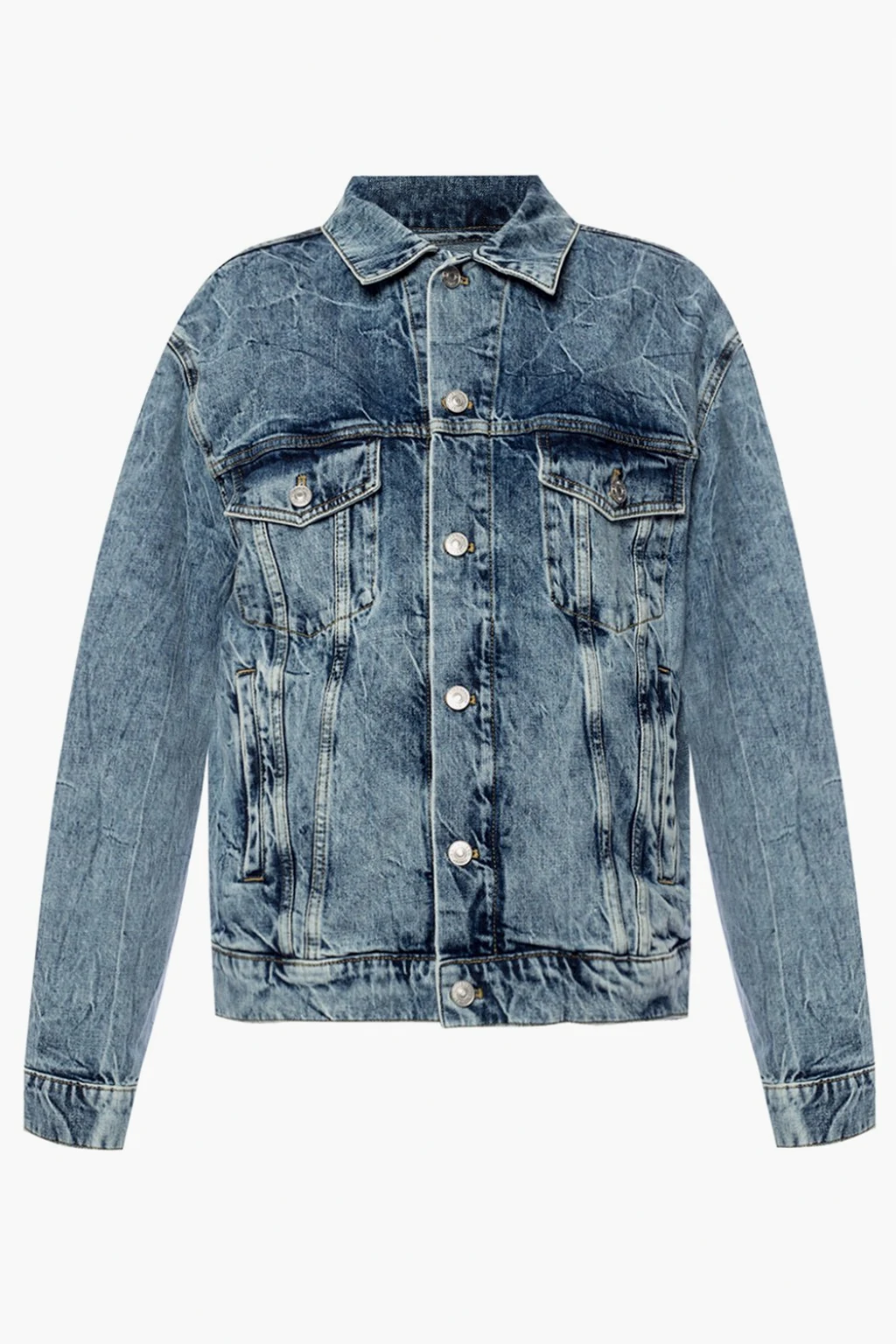 Logo-embroidered denim jacket