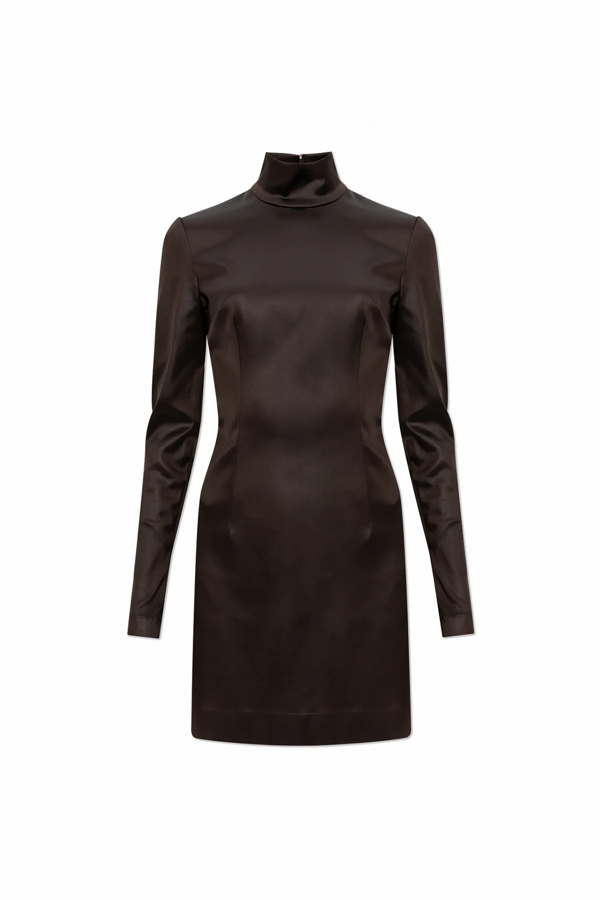 Dress with stand collar