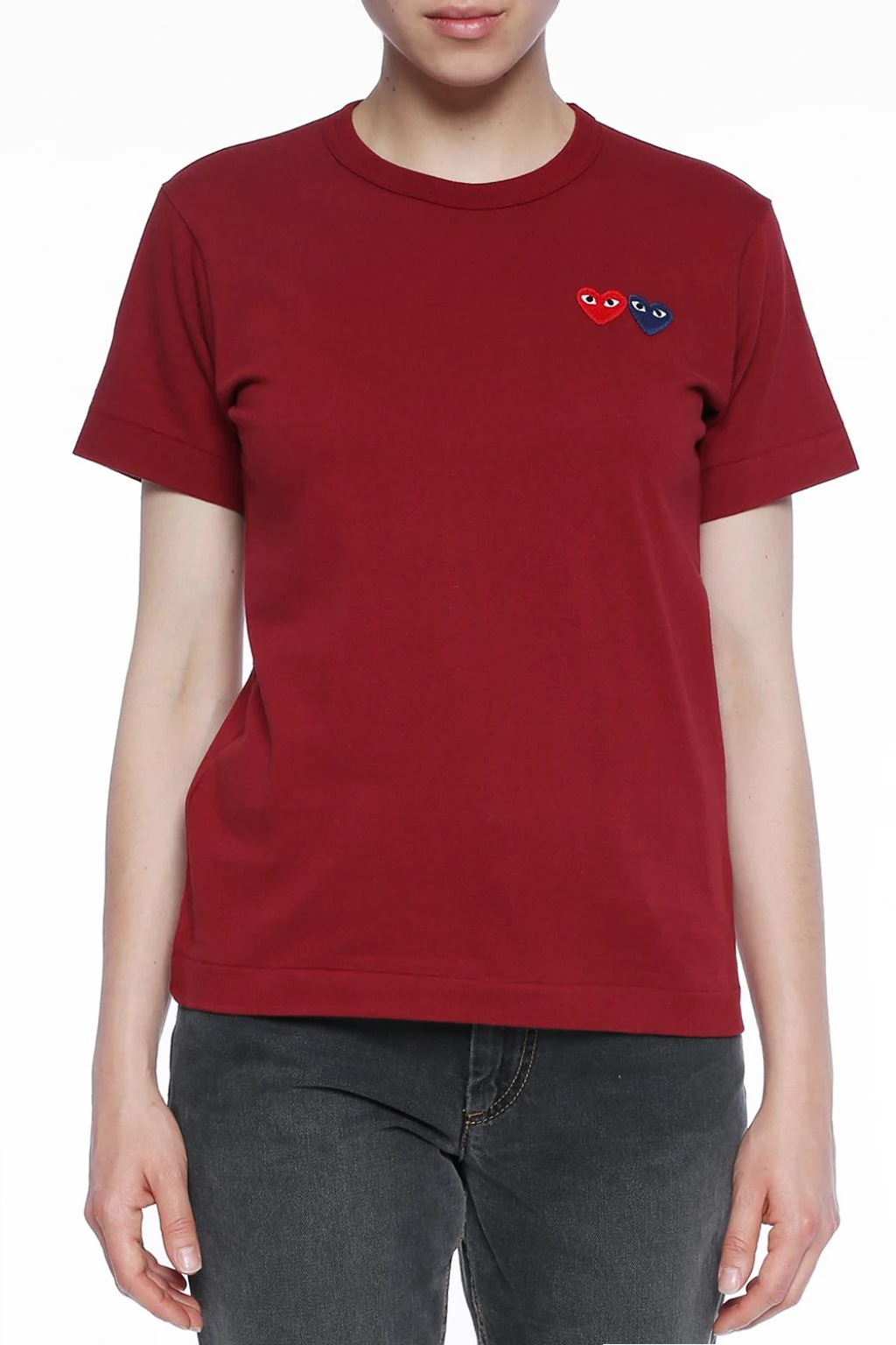 Heart-patched T-shirt