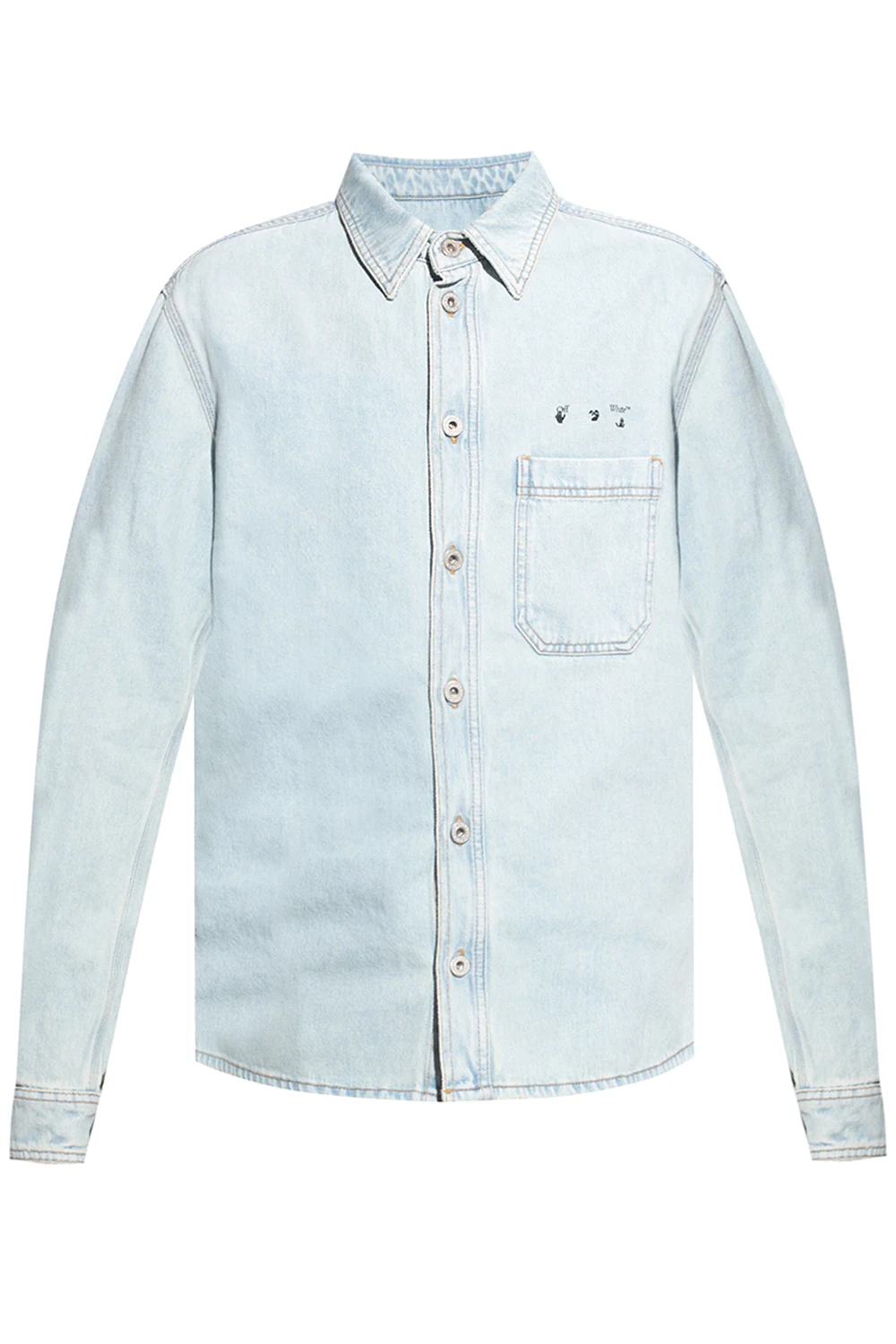 Stonewashed denim shirt
