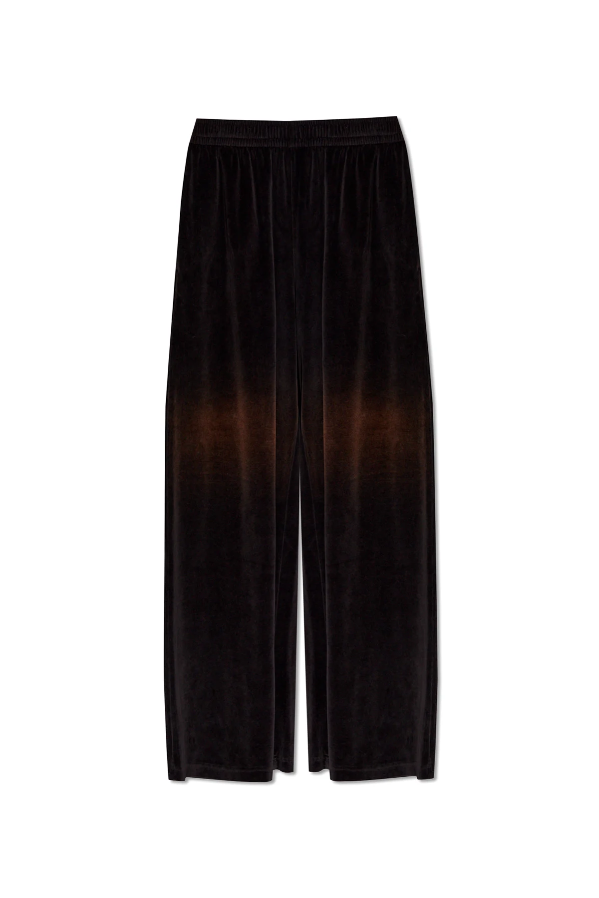 Velour trousers with logo