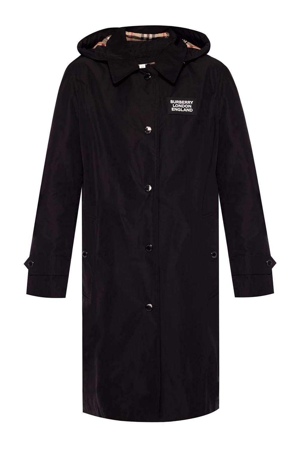 Long jacket with detachable hood