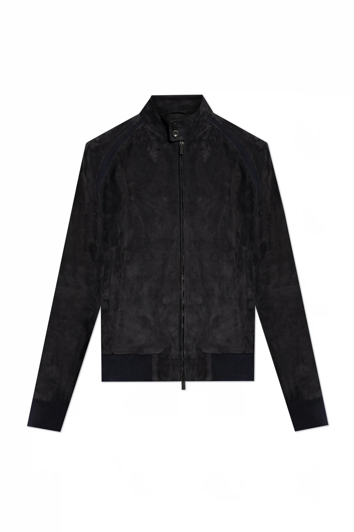 Wildlederjacke mit Stehkragen