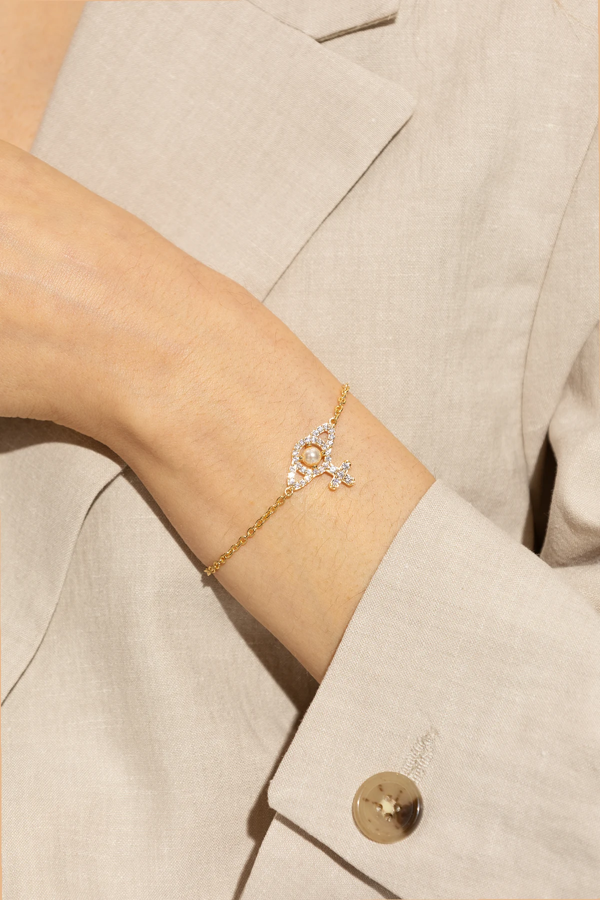 ‘Olympia’ brass bracelet