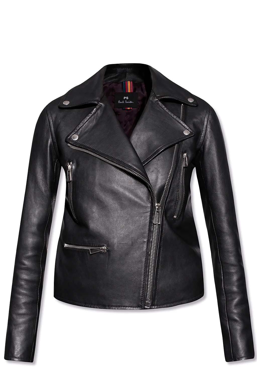 Leather biker jacket