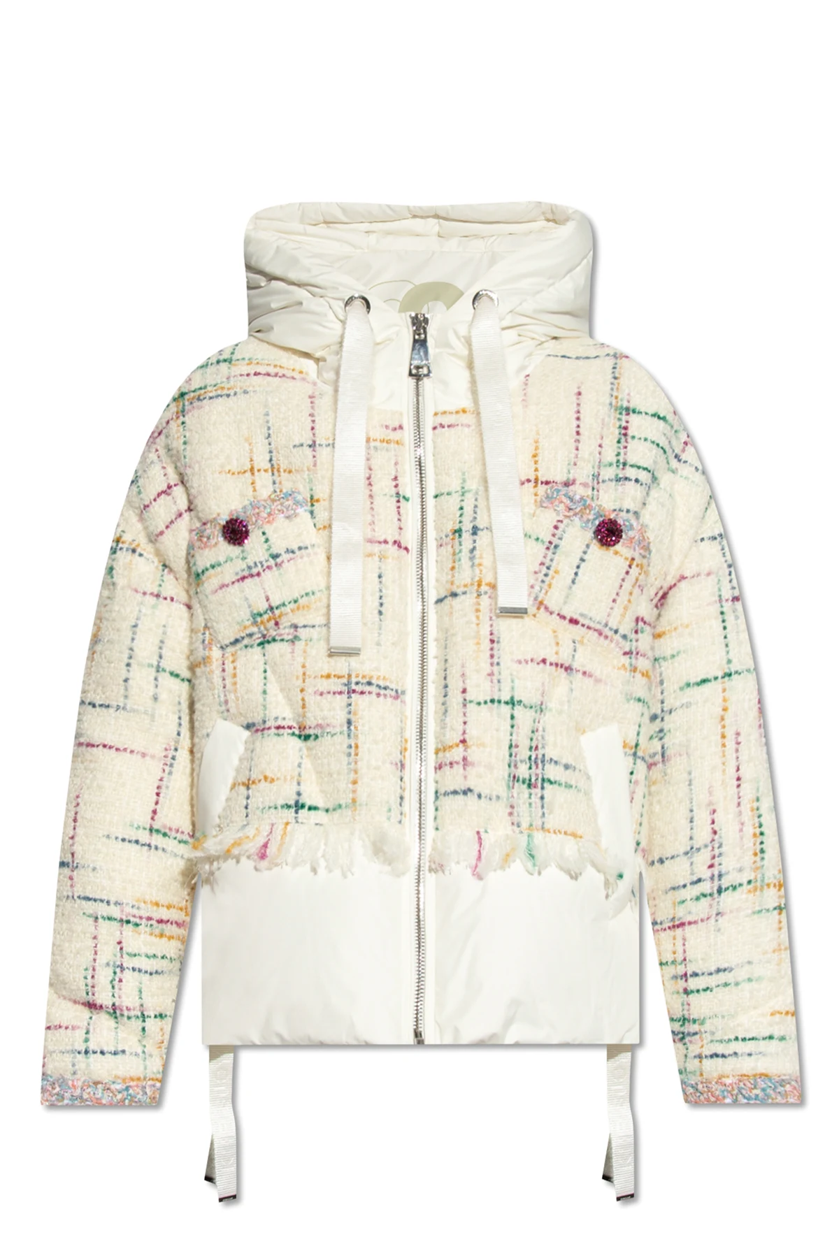 Panelled down jacket