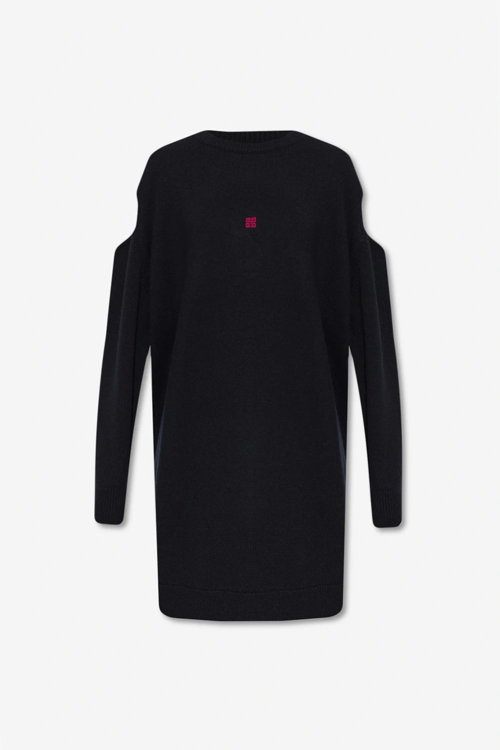 Wool dress with cut-outs