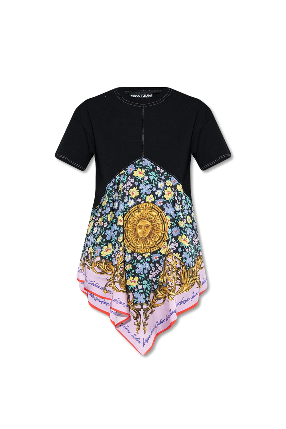 T-shirt with decorative insert