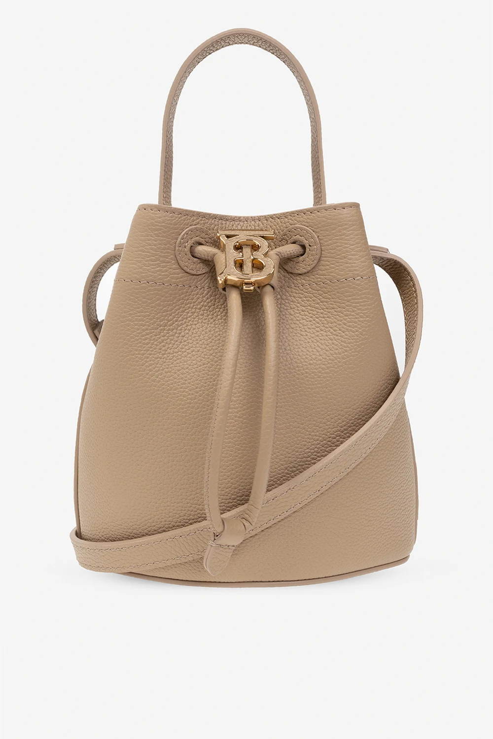 Leather bucket bag