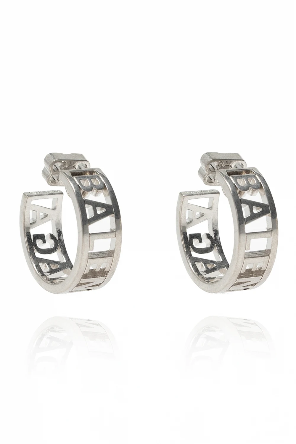 Round earrings with logo