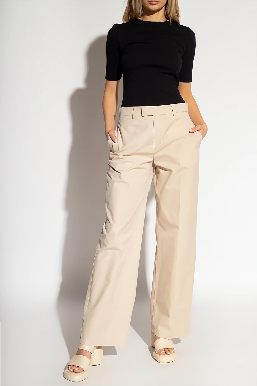 Pleat-front trousers