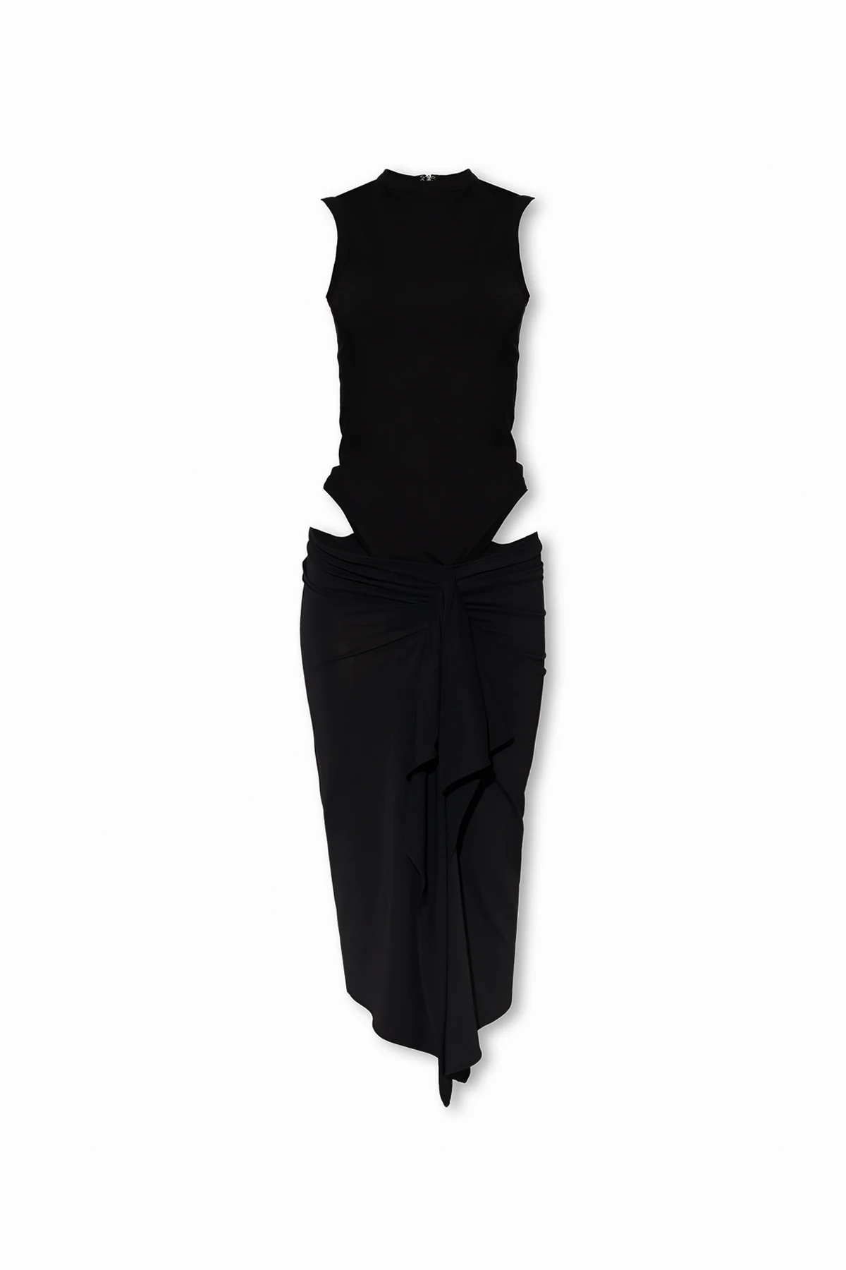 ‘Mirna’ asymmetrical dress with bodysuit
