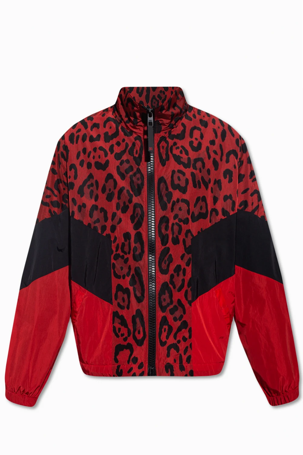 Nylon jacket with animal motif
