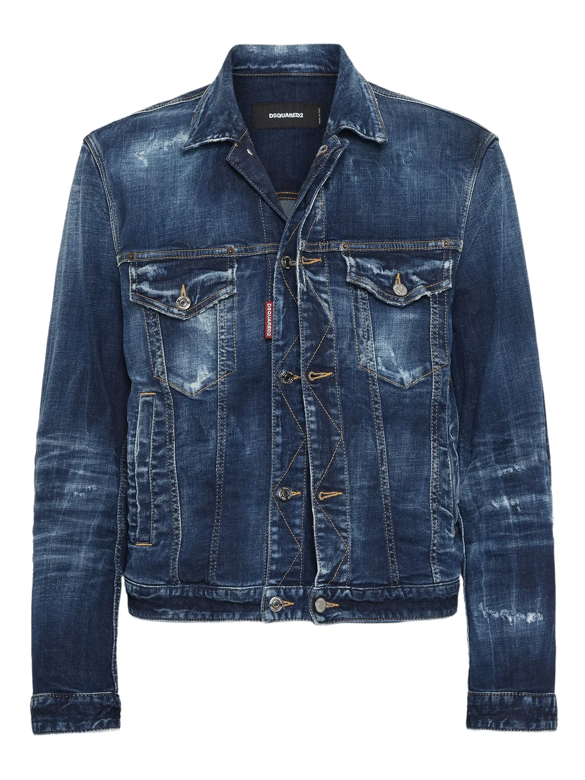 Kurtka jeansowa z przetarciami