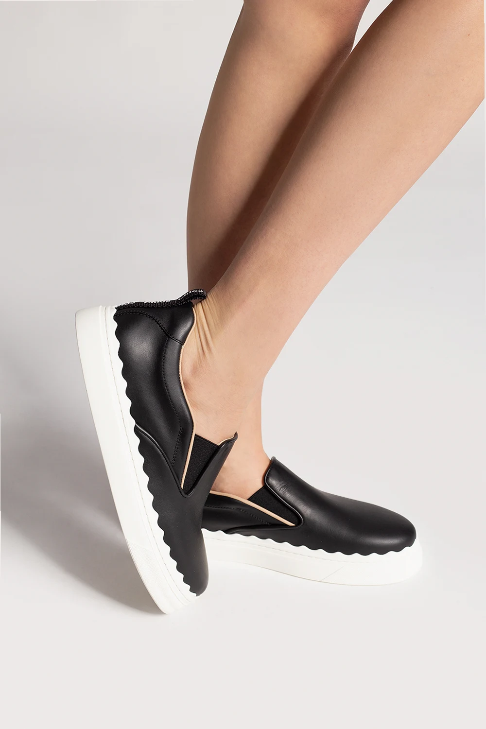 Leather sneakers