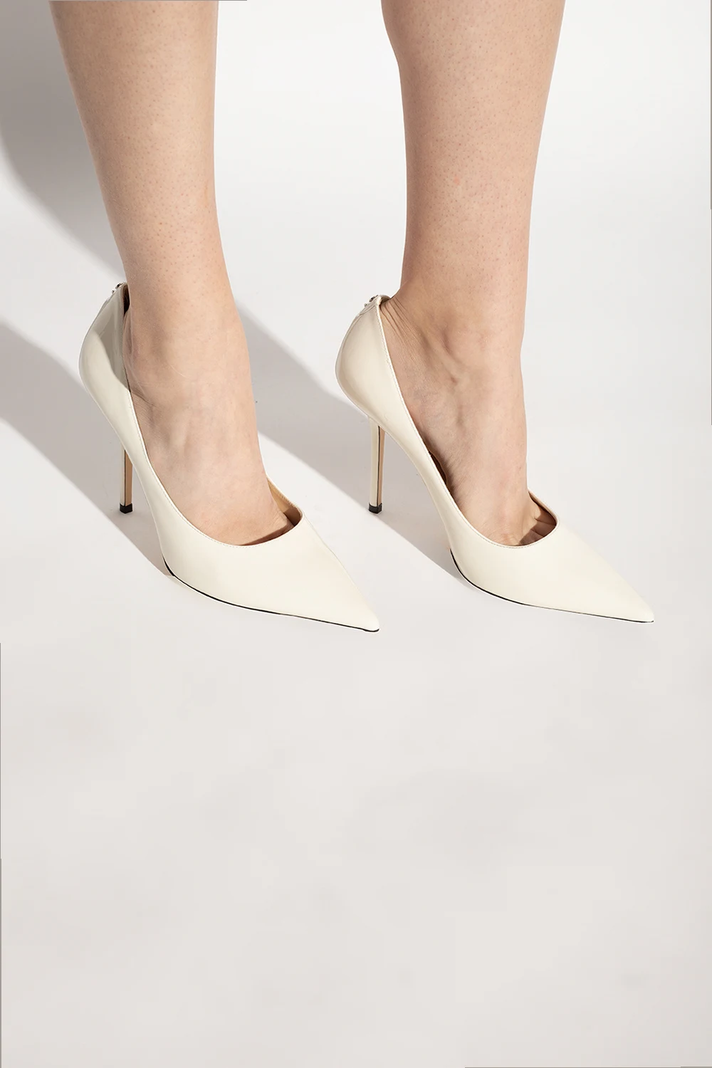 ‘Love’ glossy stiletto pumps