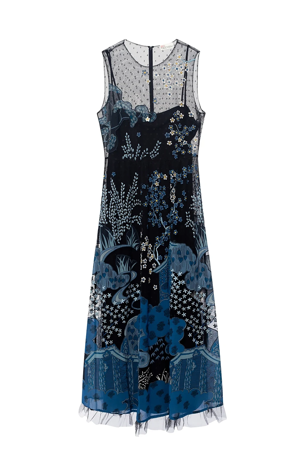 Patterned sleeveless dress