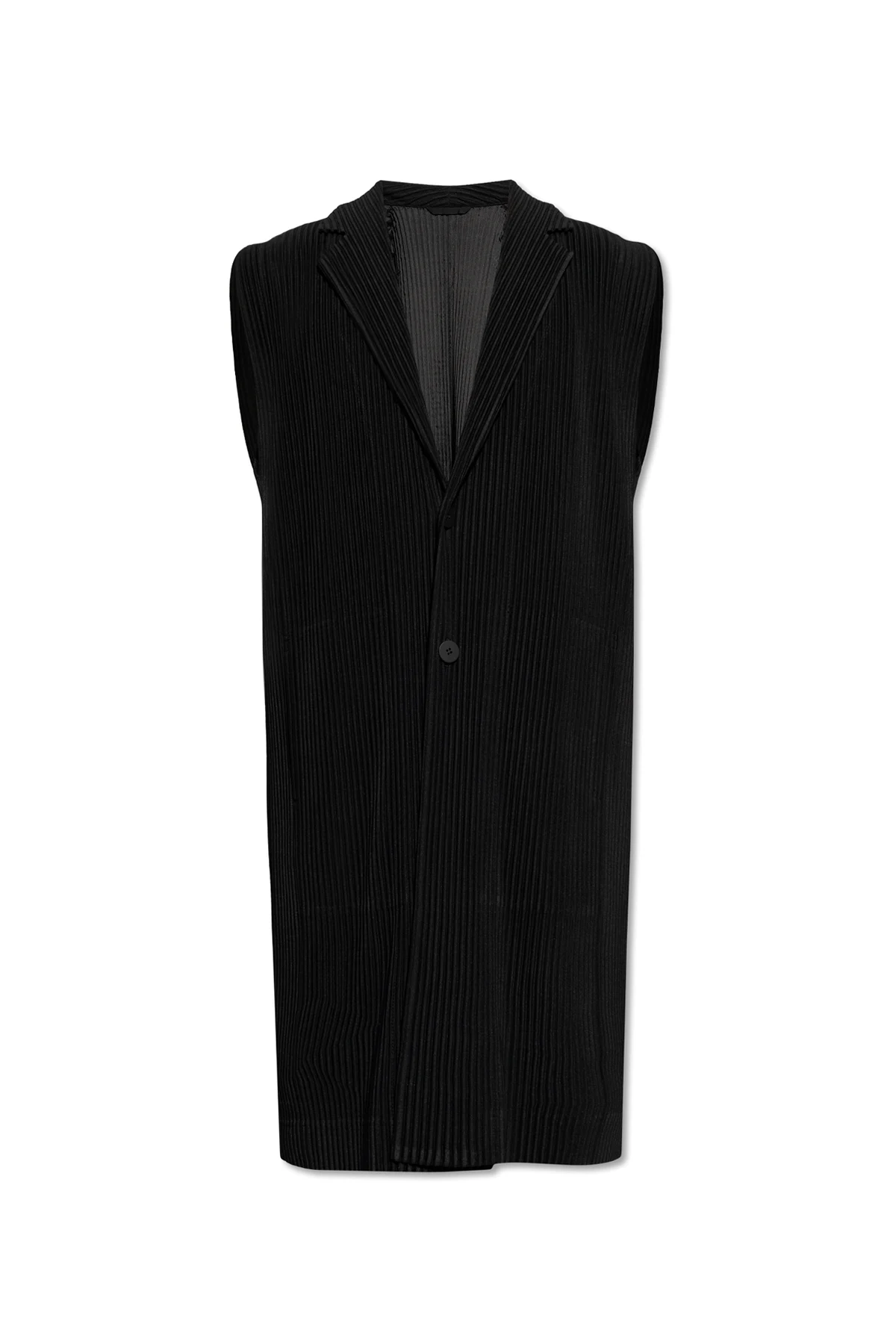 BLACK Pleated vest