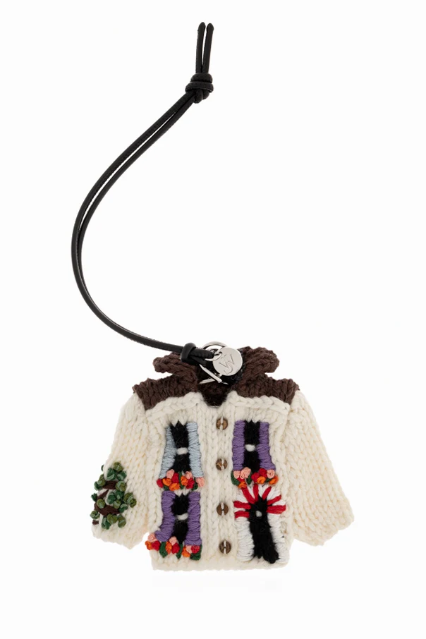 cream Sweater-shaped bag charm