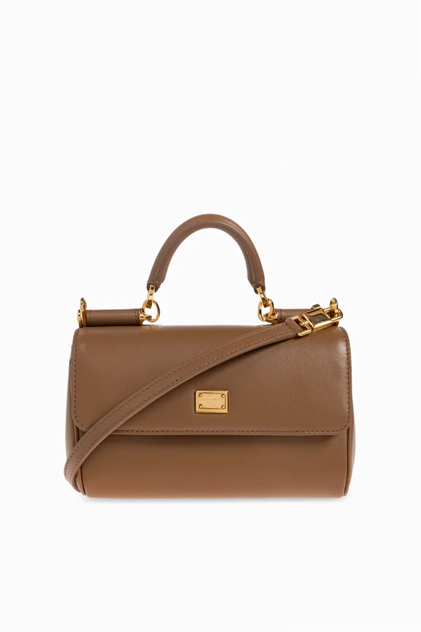 BRAUN Handtasche mit Logo