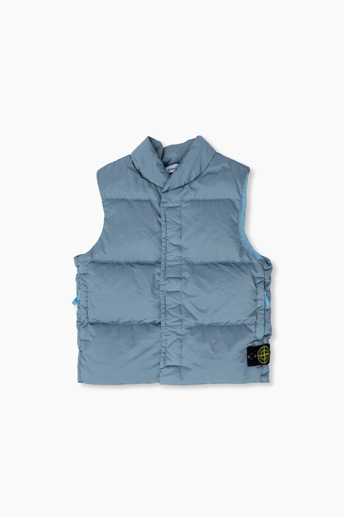 Vest with stand-up collar