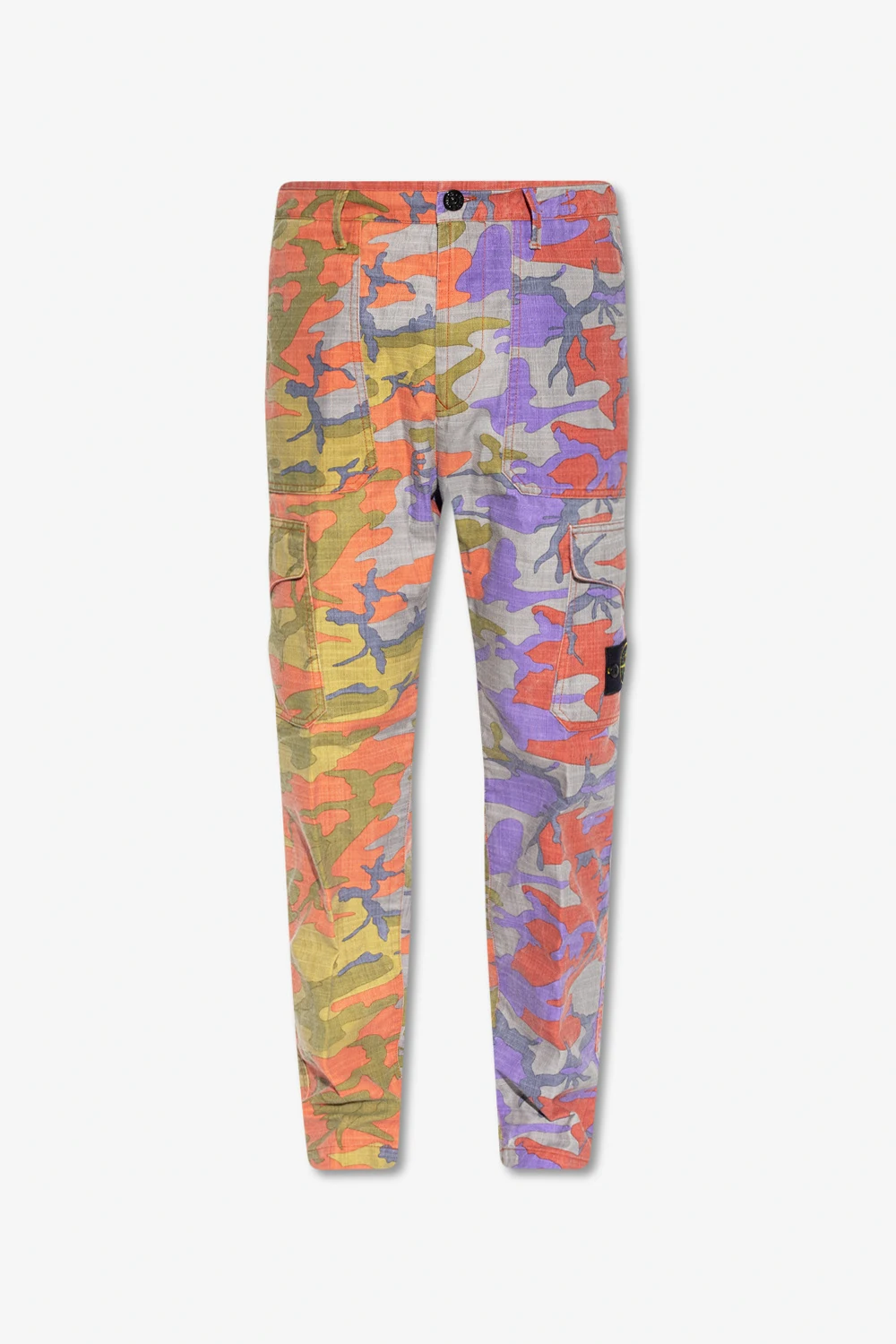 Trousers with camo motif