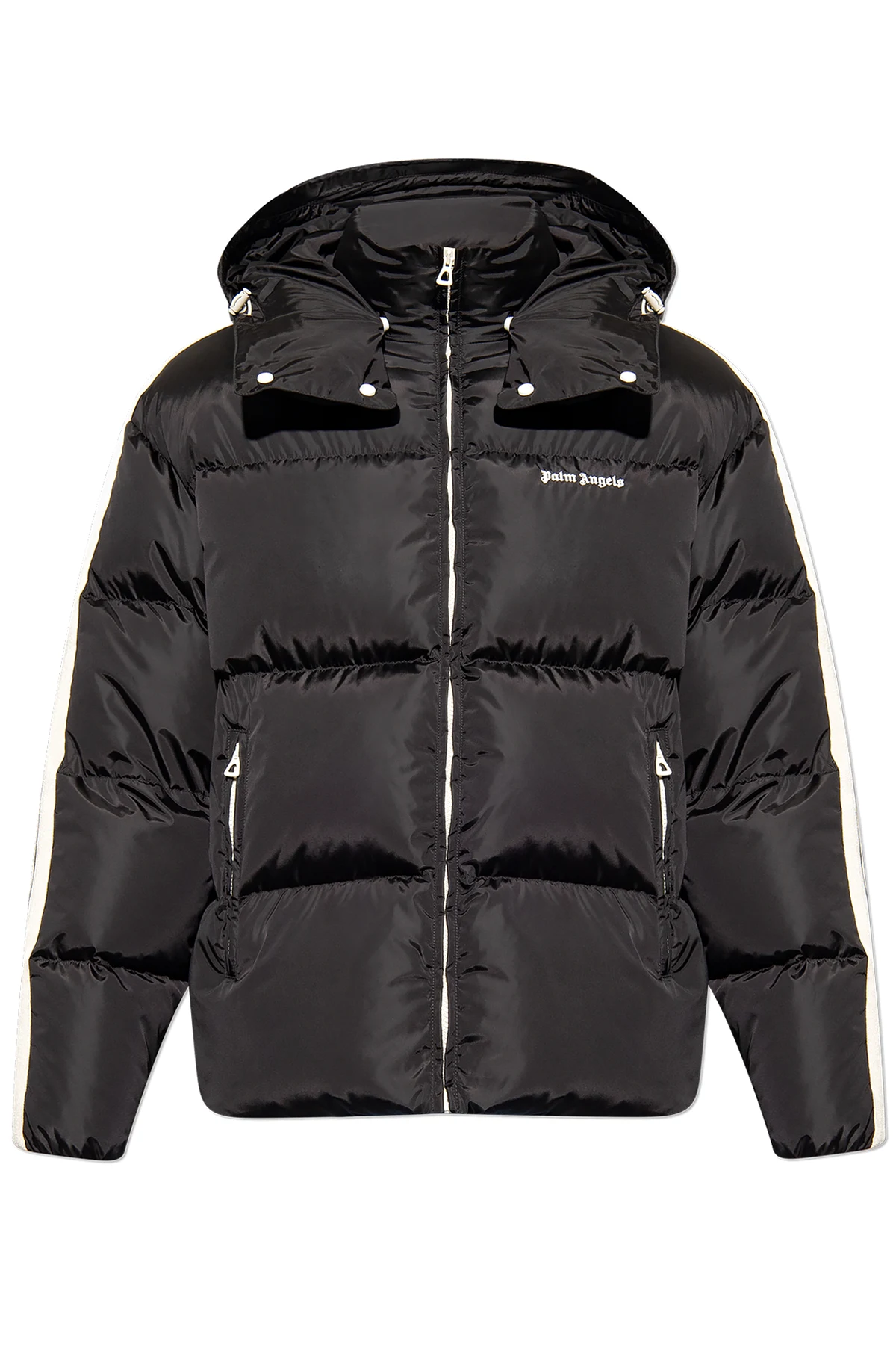 Down jacket with hood