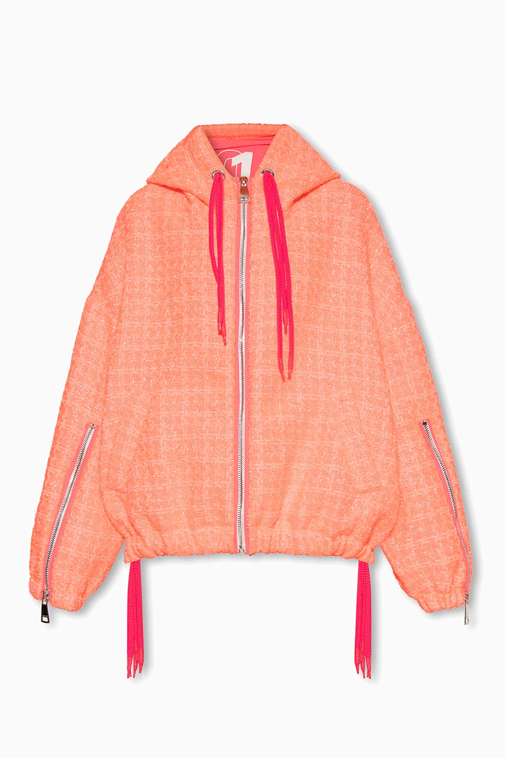 Hooded tweed jacket